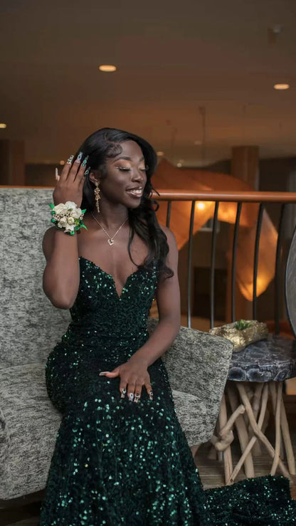 Sexy Mermaid Sweetheart Neck Sleeveless Lace Up Sweep/Brush Train Prom Dress