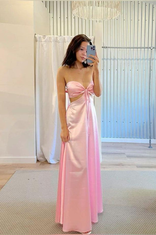 Sexy Pink Sweetheart Cutouts Long Party Prom Dress/Formal Wear Dresses