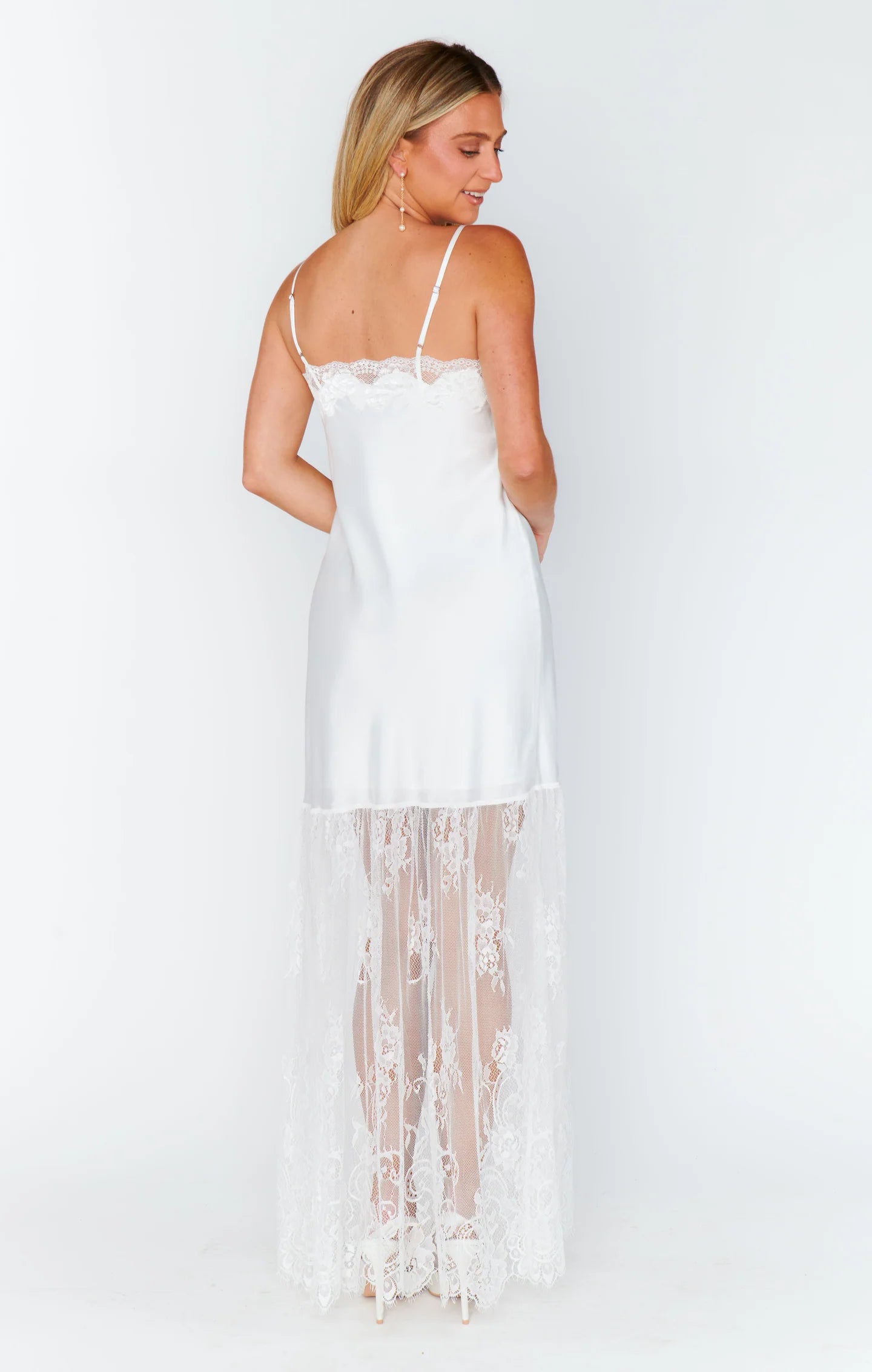 Sexy Sheath Spaghetti Straps Sleeveless Backless Ankle-Length Prom Dress