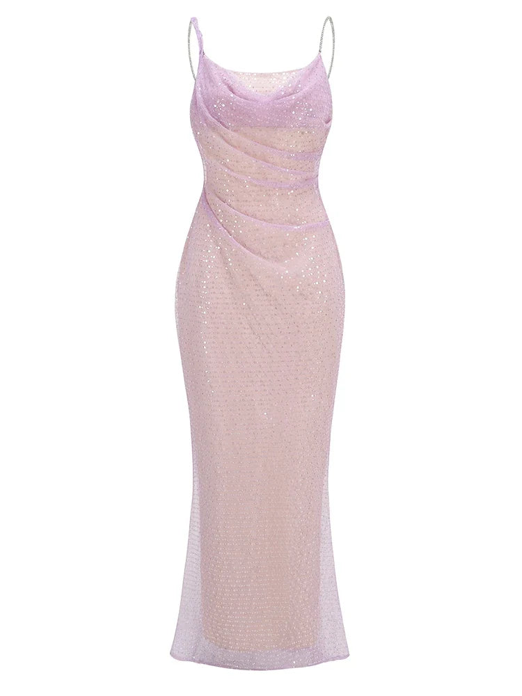 Xuewuba Stores With Prom Dresses Chain Spaghetti Straps Sequins Maxi Prom Dress Formal Women's Dresses