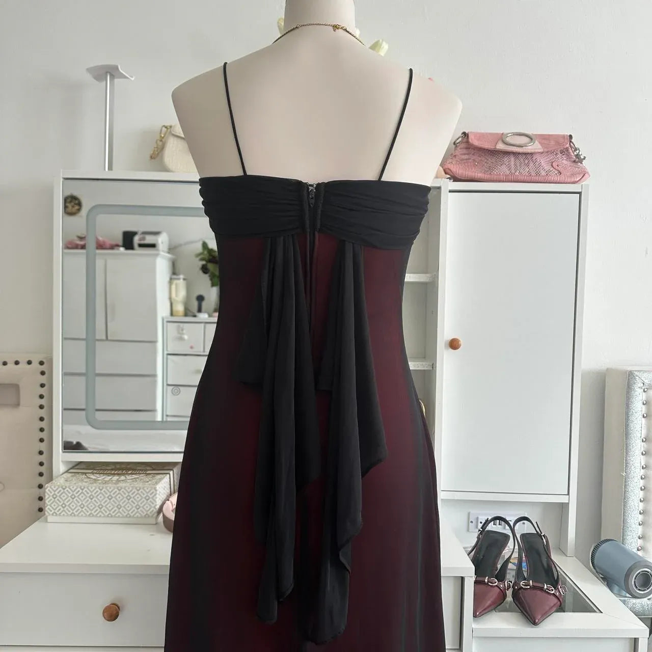 Stunning A-Line Square Neck Sleeveless Chiffon Floor-Length Prom Dress