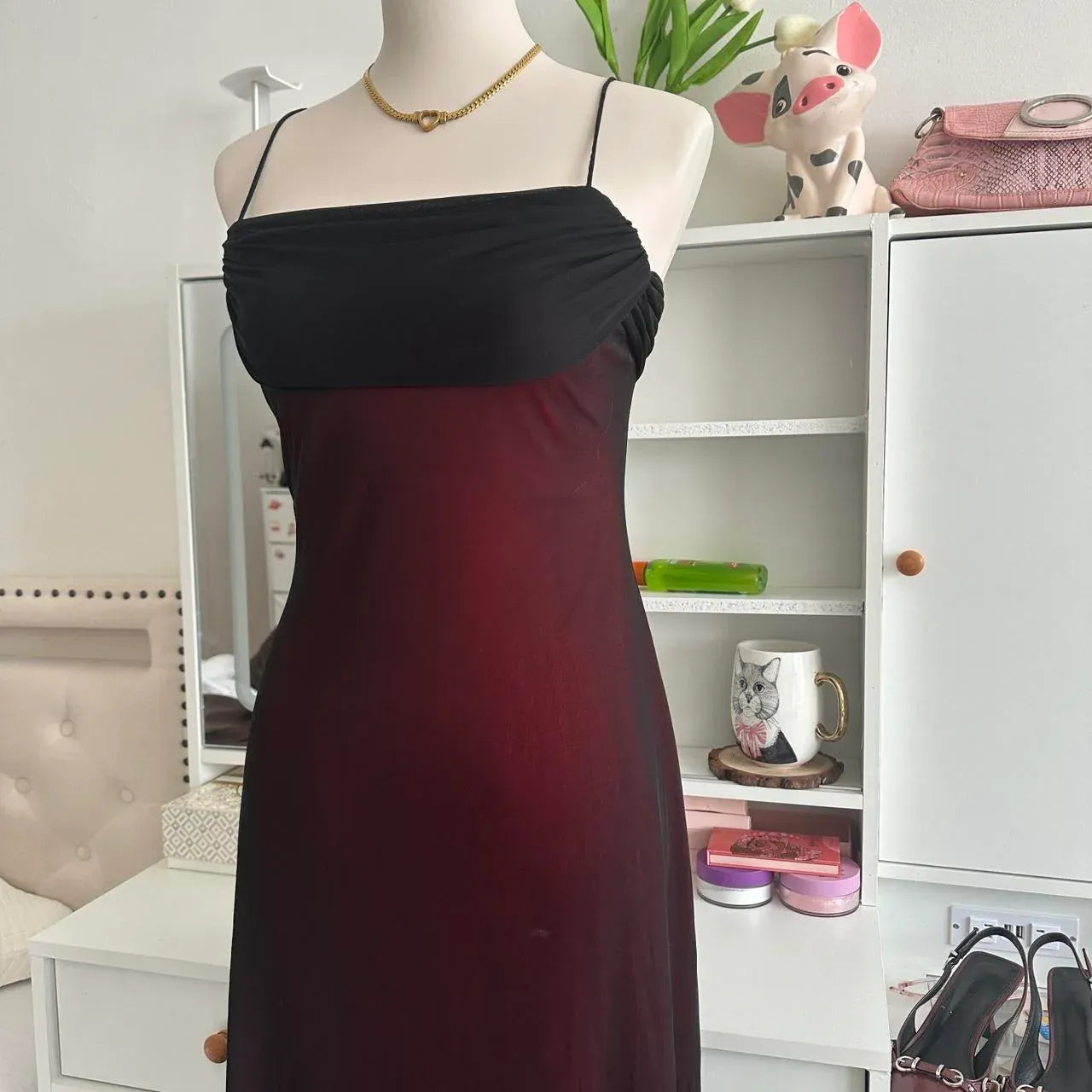 Stunning A-Line Square Neck Sleeveless Chiffon Floor-Length Prom Dress