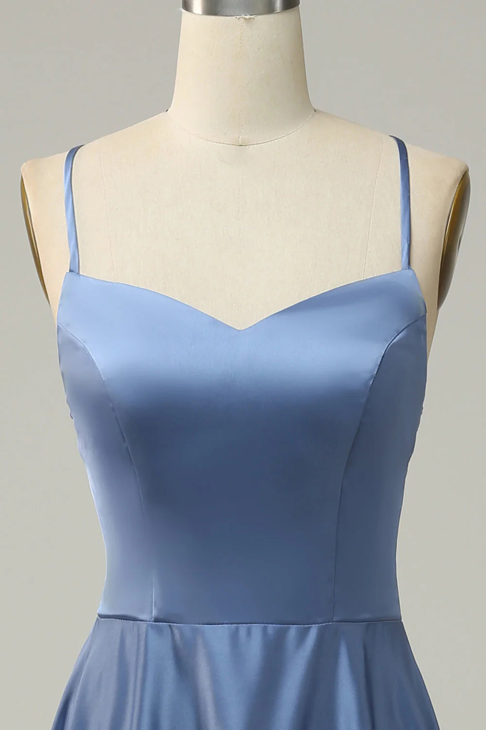 A-Line Open Back Long Bridesmaid Dress