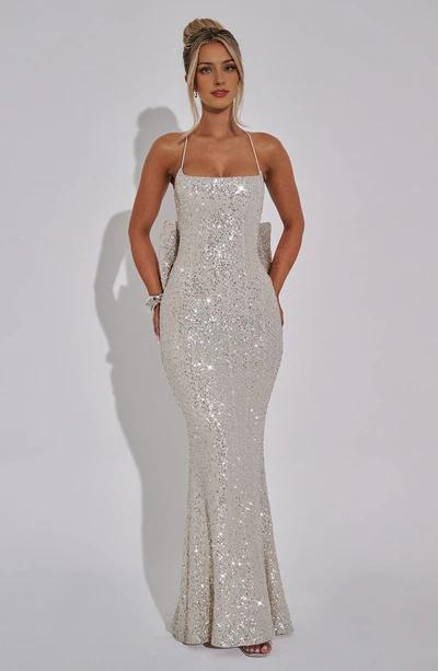 Women's Sexy Backless Sequin Long Dress Halter Corset Birthday Party Prom Wedding Evening Dress