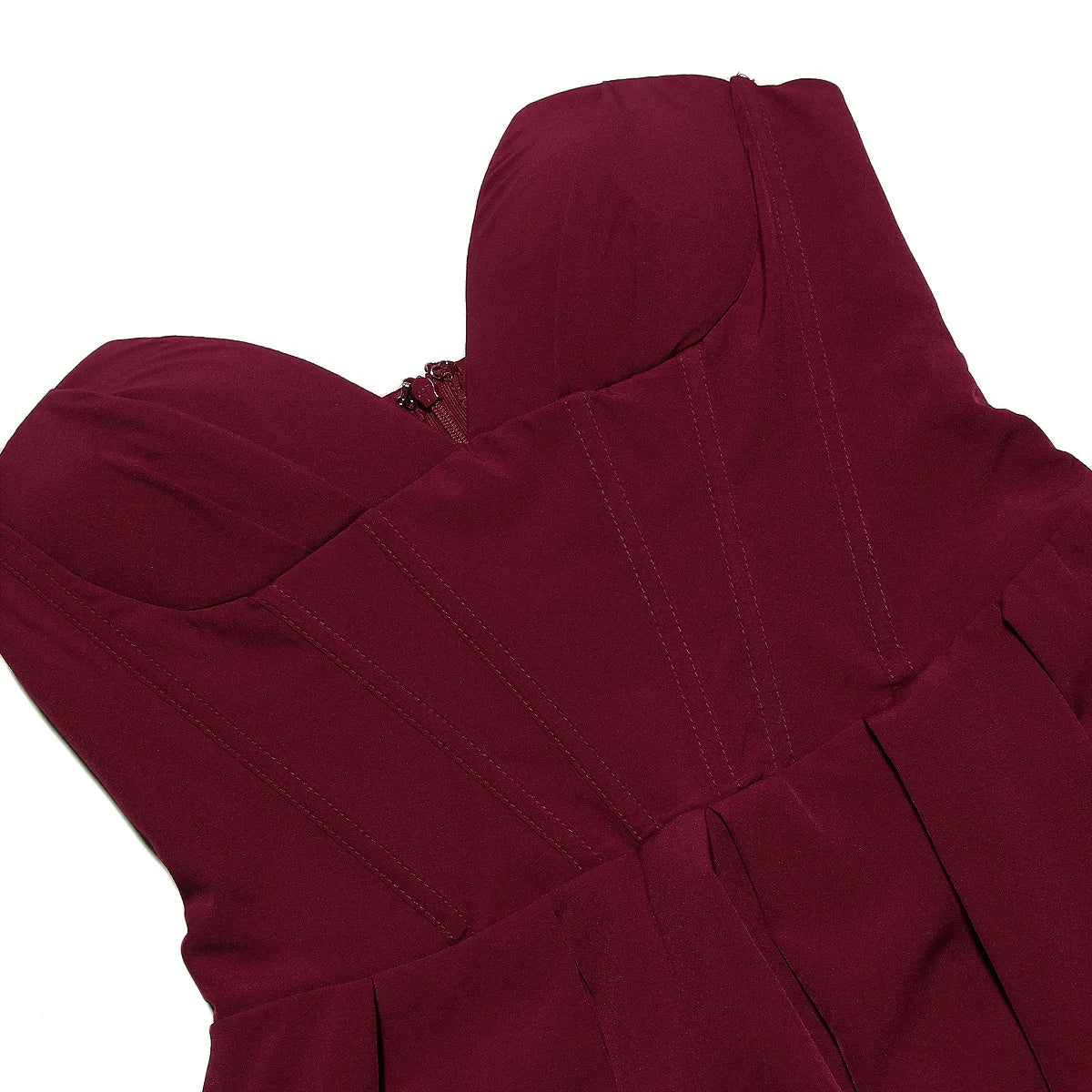 Xuewuba Stores With Prom Dresses Solid Color Women's Strapless Burgandy Prom Dress Formal Women's Dresses