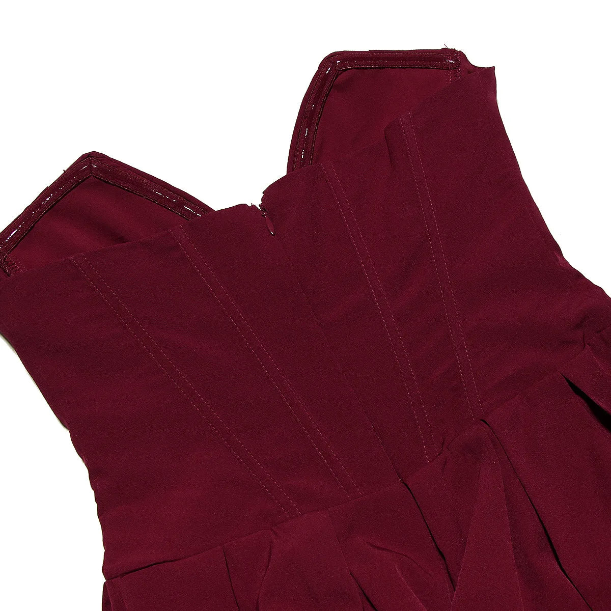 Xuewuba Stores With Prom Dresses Solid Color Women's Strapless Burgandy Prom Dress Formal Women's Dresses