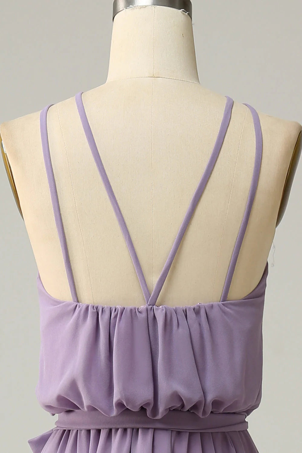 A-Line Halter Long Bridemaid Dress With Bowknot