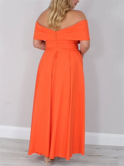 A-Line Off-The-Shoulder Ankle-Length Mother Of The Bride Dresses