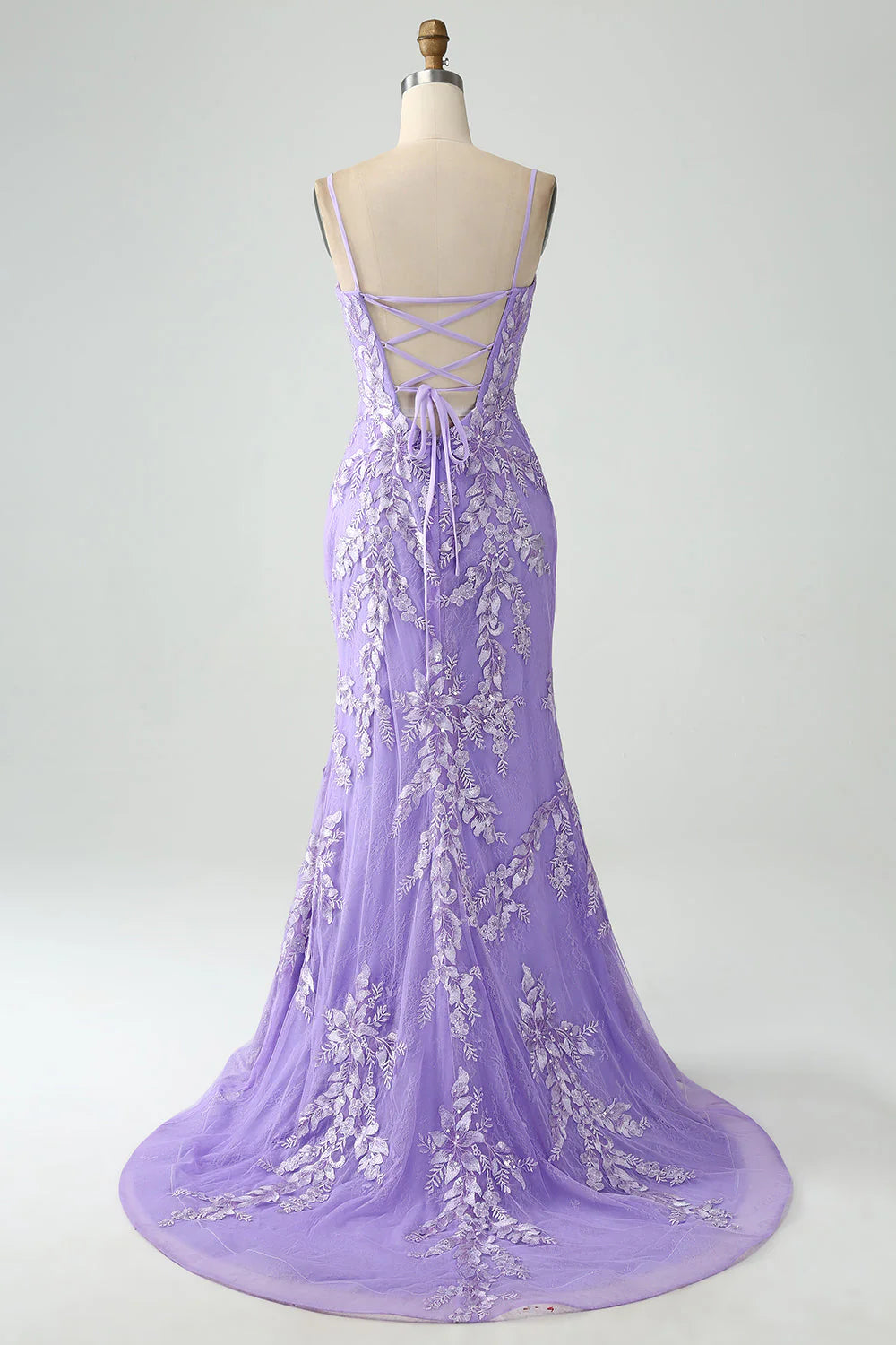 Mermaid Spaghetti Straps Long Prom Dress With Appliques