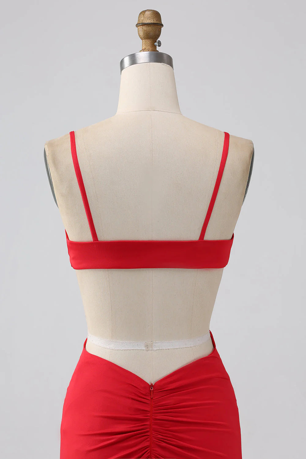 Spaghetti Straps Mermaid Backless Prom Dress