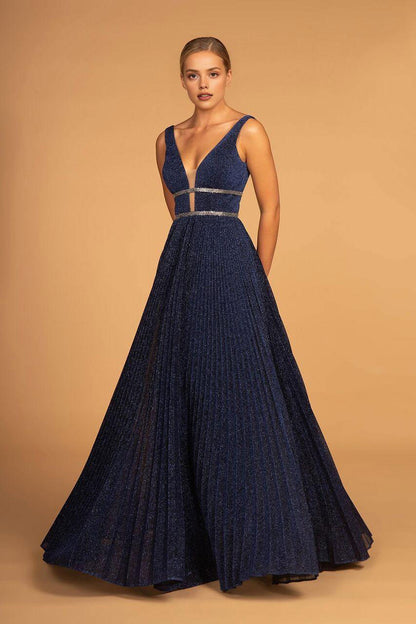 Xuewuba Dress Deep V Neck Evening Formal Dress Zipper Back Sleeveless A-Line/Princess Special Occasion Prom Dress