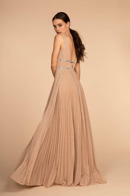 Xuewuba Dress Deep V Neck Evening Formal Dress Zipper Back Sleeveless A-Line/Princess Special Occasion Prom Dress