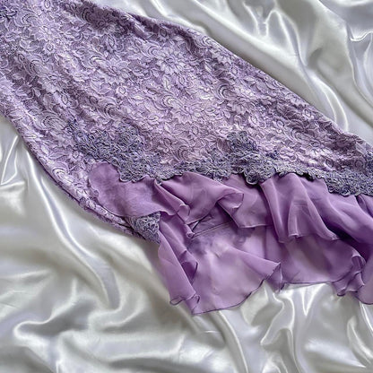 Xuewuba Dress Purple Delicate Lace Slim Fit Long Ball Gown Elegant Party Dress Evening Gown Prom Dress