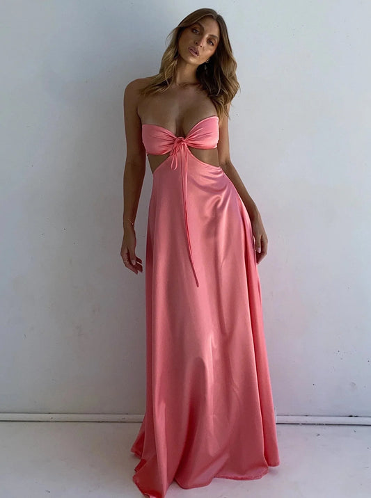 Xuewuba Dress Strapless A-line Wedding Guest Dresses Sexy Newest Long Prom Dresses Fashion Bridesmaid Dresses