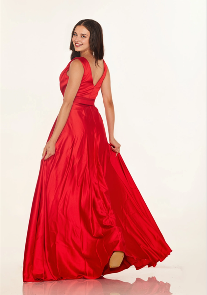 Xuewuba Dress Women's Formal Dress Maxi Sleeveless V-Neck A-Line Tulle Wedding Dresses Prom Dress
