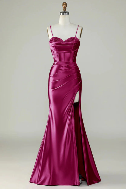 Mermaid Spaghetti Straps Long Prom Dress