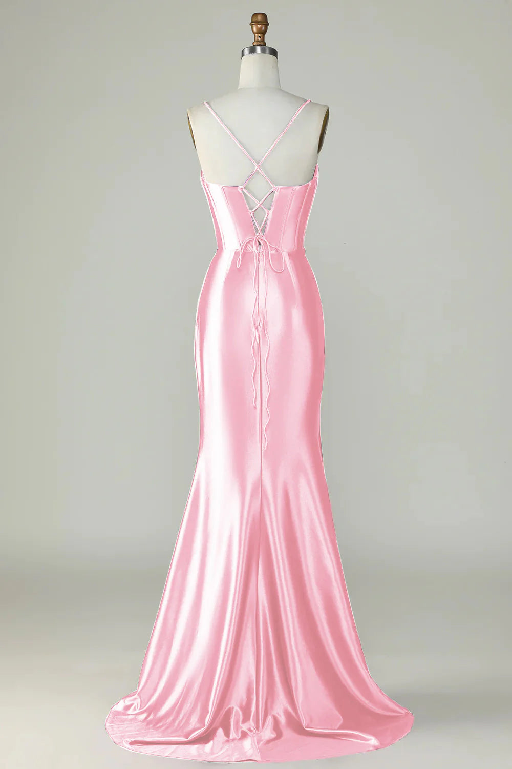 Mermaid Spaghetti Straps Long Prom Dress