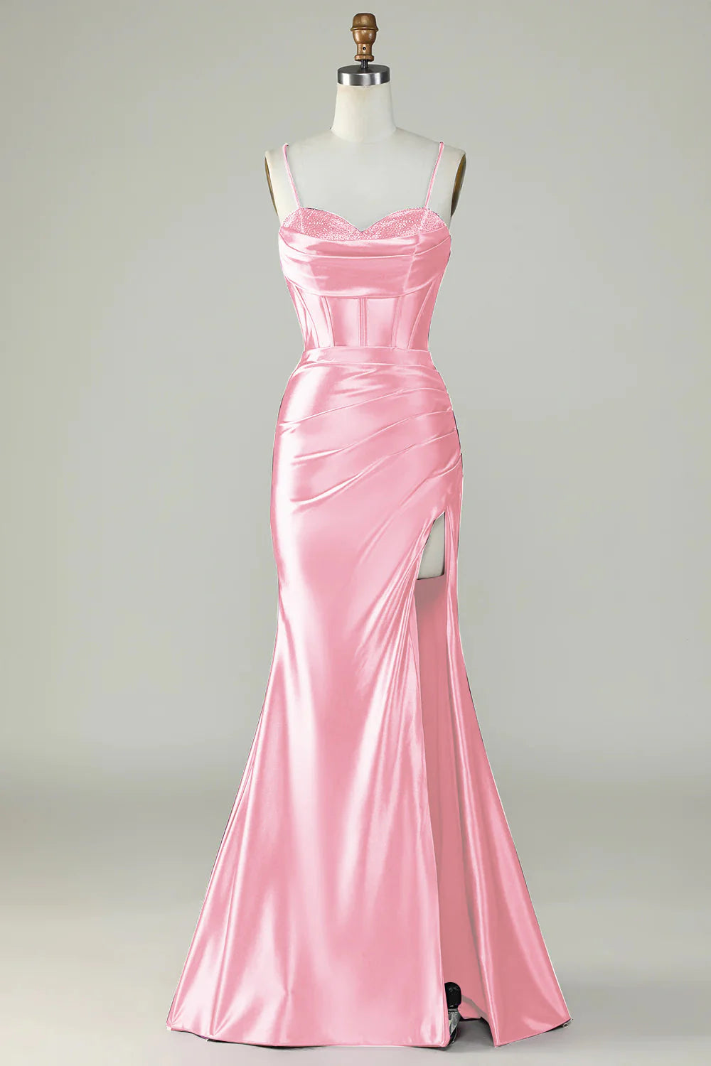 Mermaid Spaghetti Straps Long Prom Dress