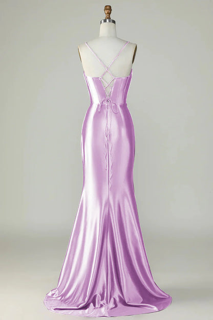 Mermaid Spaghetti Straps Long Prom Dress