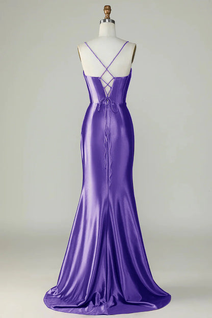 Mermaid Spaghetti Straps Long Prom Dress