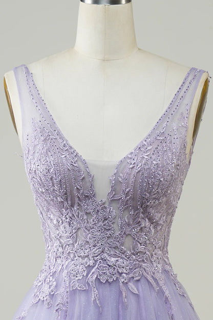 A Line Homecoming Dress With Appliques
