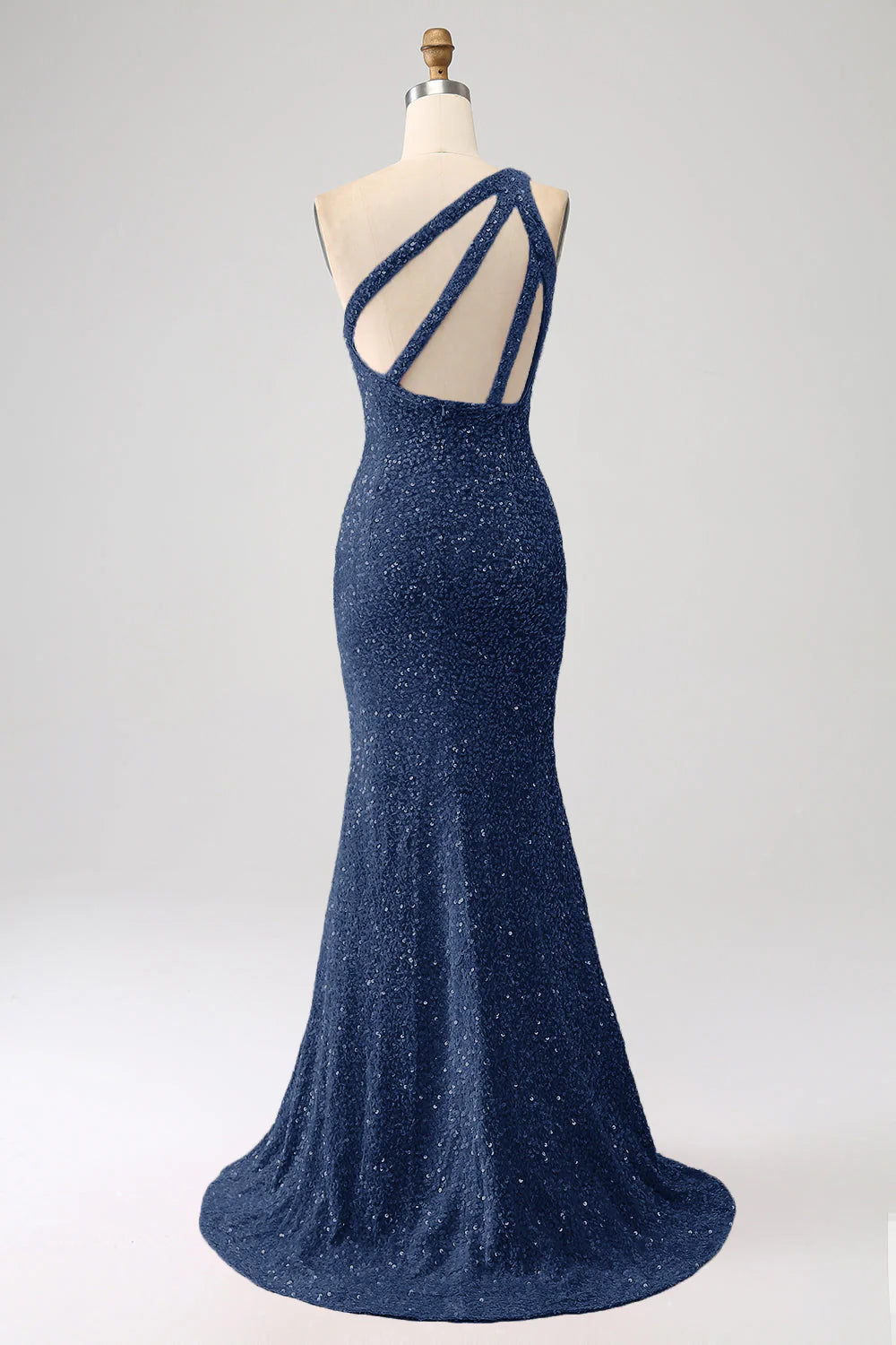 Sequins Mermaid One Shoulder Long Prom Dress