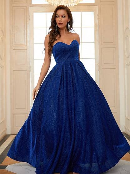 Ruffles Sweetheart Sleeveless Floor-Length Dresses
