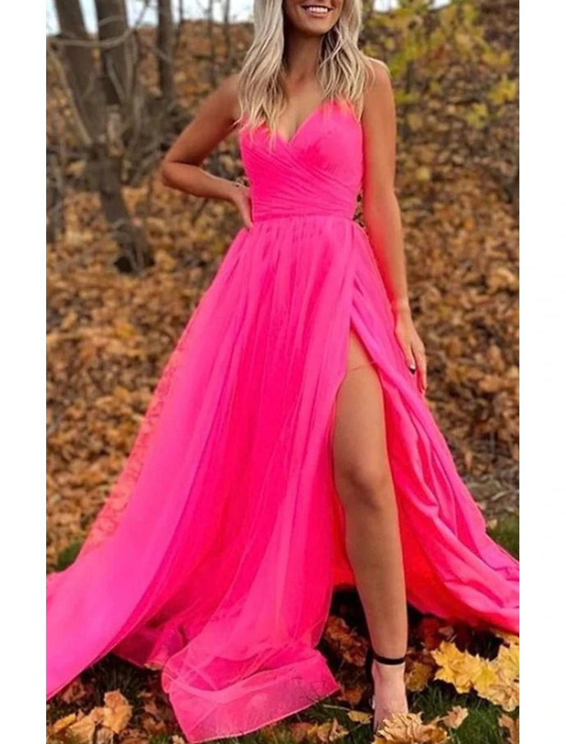 A-Line Prom Dresses Sexy Dress Wedding Party Birthday Court Train Sleeveless Spaghetti Strap Organza