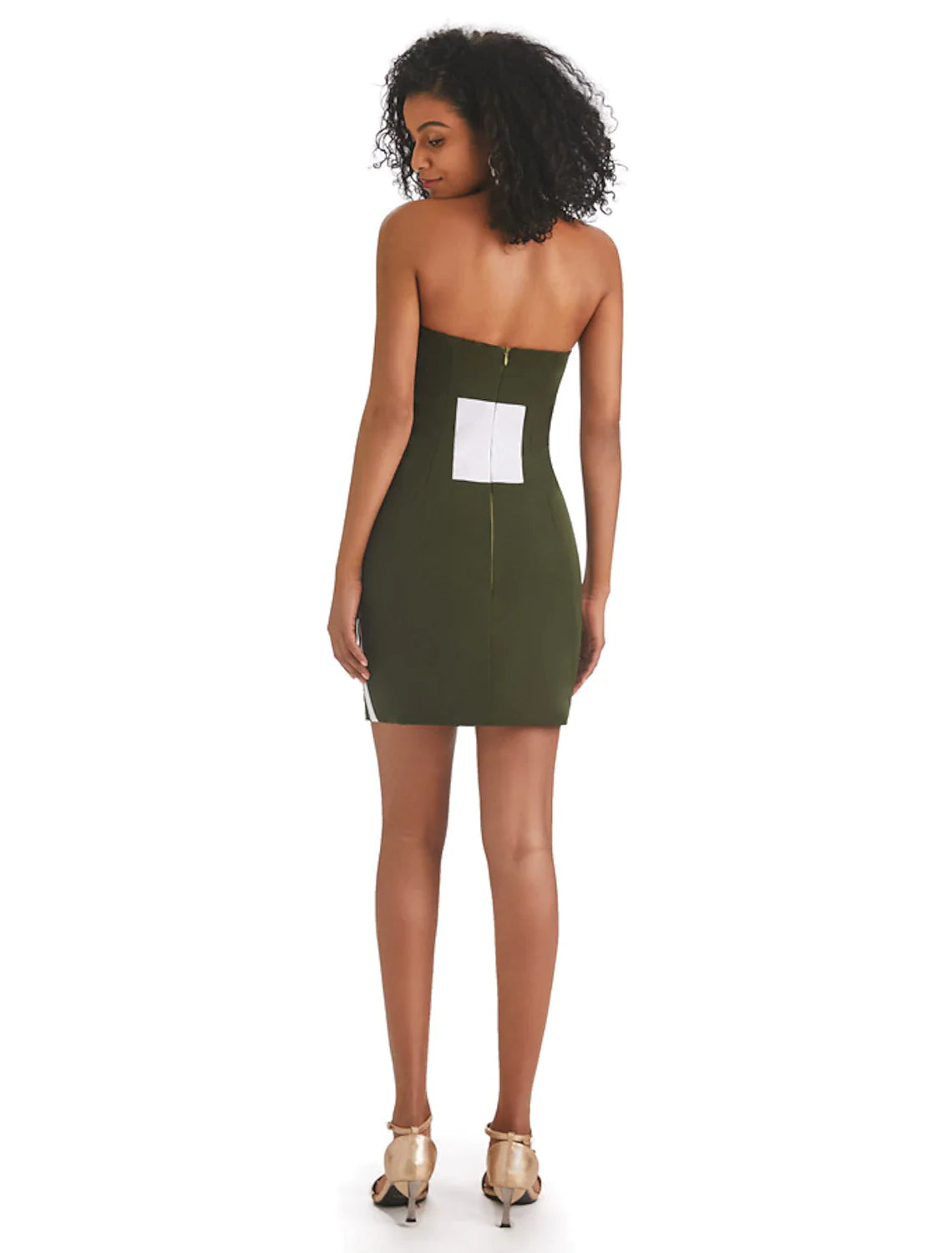 Sheath / Column Homecoming Dresses Color Block Dress Graduation Short / Mini Sleeveless Strapless with Fringe