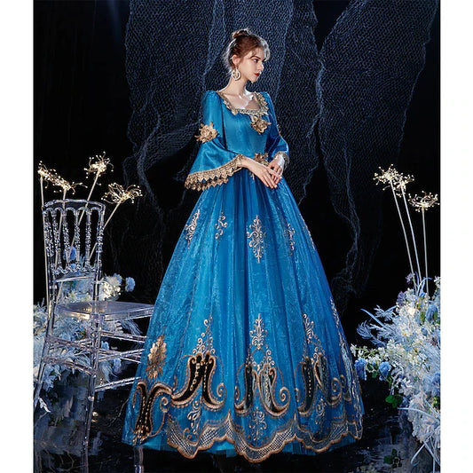 Princess Shakespeare Gothic Lolita Victorian Medieval Renaissance Dress Party Costume Prom Dress Women's Costume Vintage Cosplay Party Evening Party Masquerade 3/4-Length Sleeve Ball Gown Dress